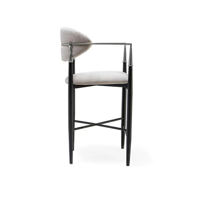 Roubi Silver Counter Stool – Sleek Minimalist Design