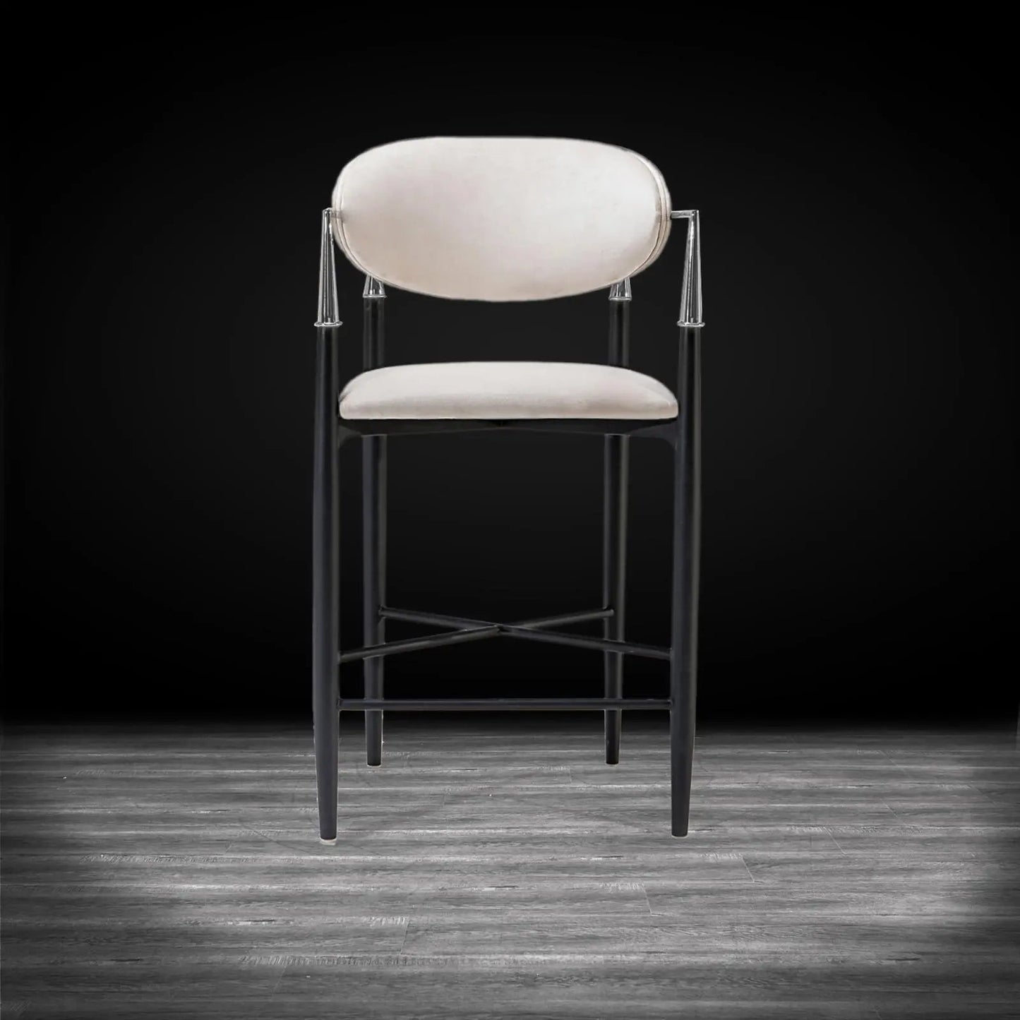 Roubi Silver Counter Stool – Sleek Minimalist Design