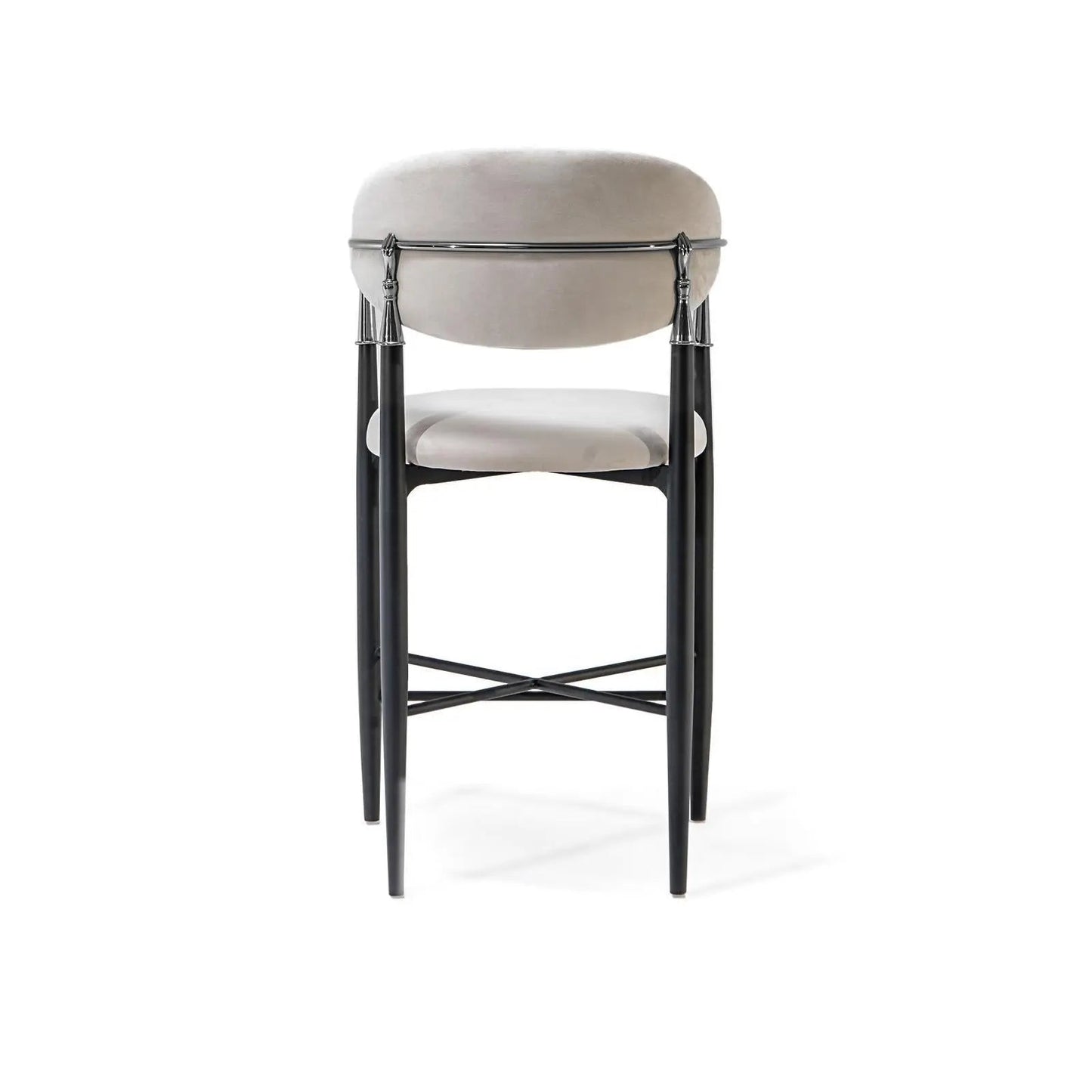 Roubi Silver Counter Stool – Sleek Minimalist Design