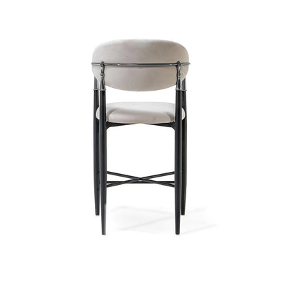 Roubi Silver Counter Stool – Sleek Minimalist Design