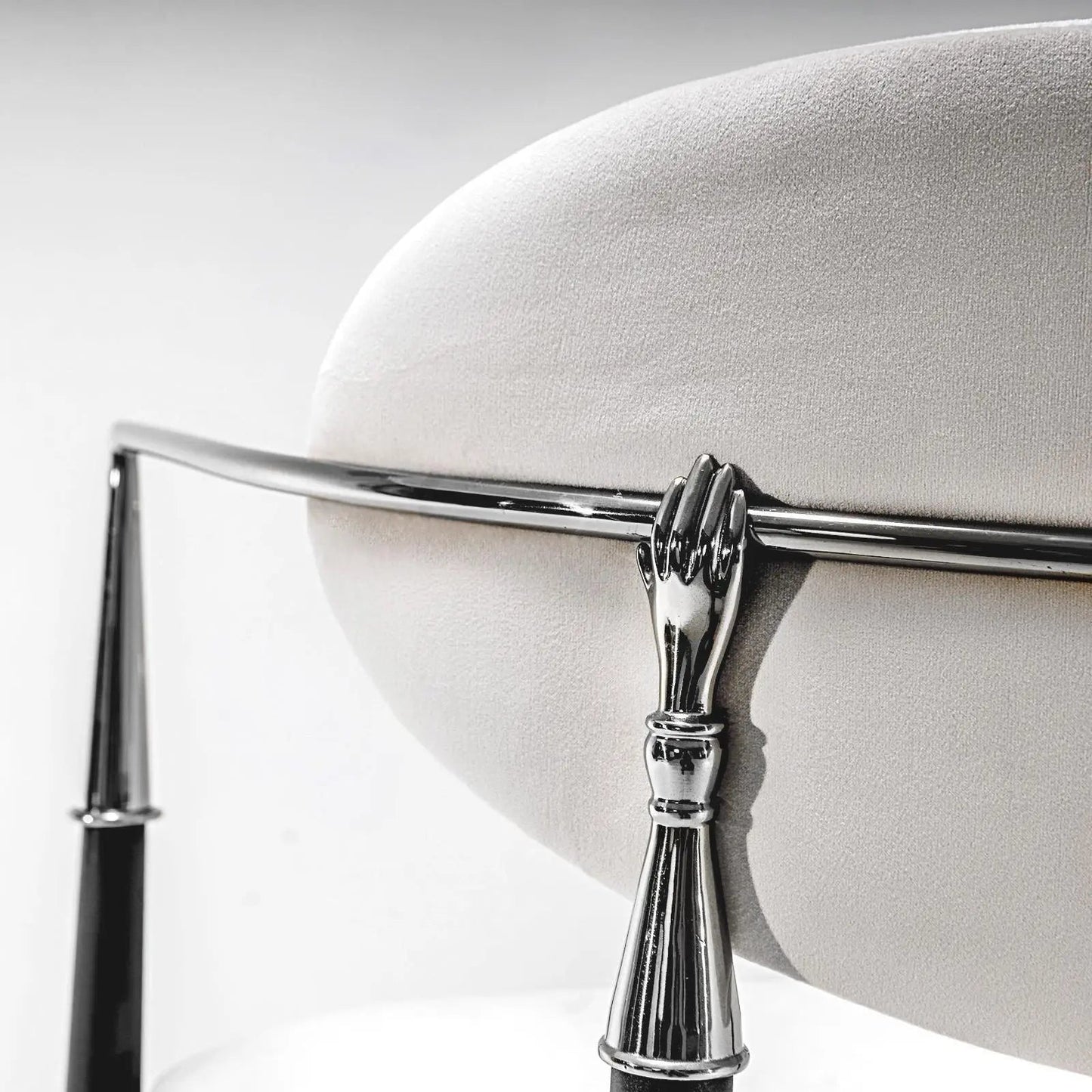 Roubi Silver Counter Stool – Sleek Minimalist Design