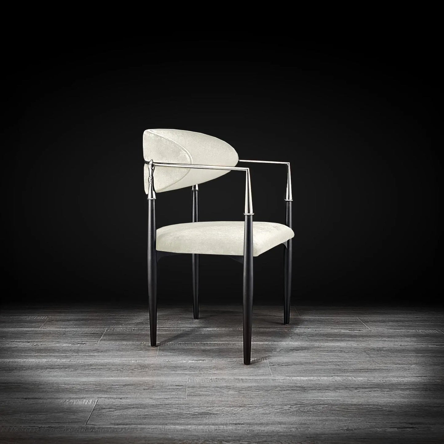 Roubi Elegant Silver Dining Chair