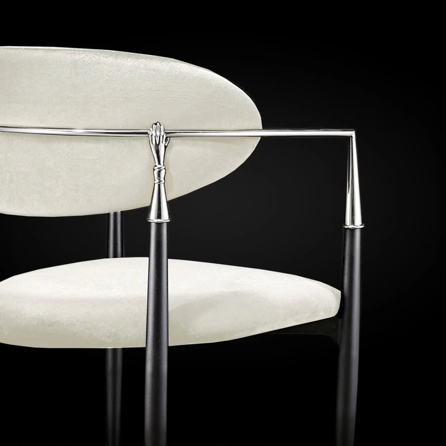 Roubi Elegant Silver Dining Chair