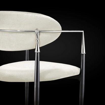 Roubi Elegant Silver Dining Chair