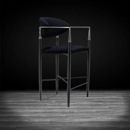 Roubi Silver Counter Stool – Sleek Minimalist Design