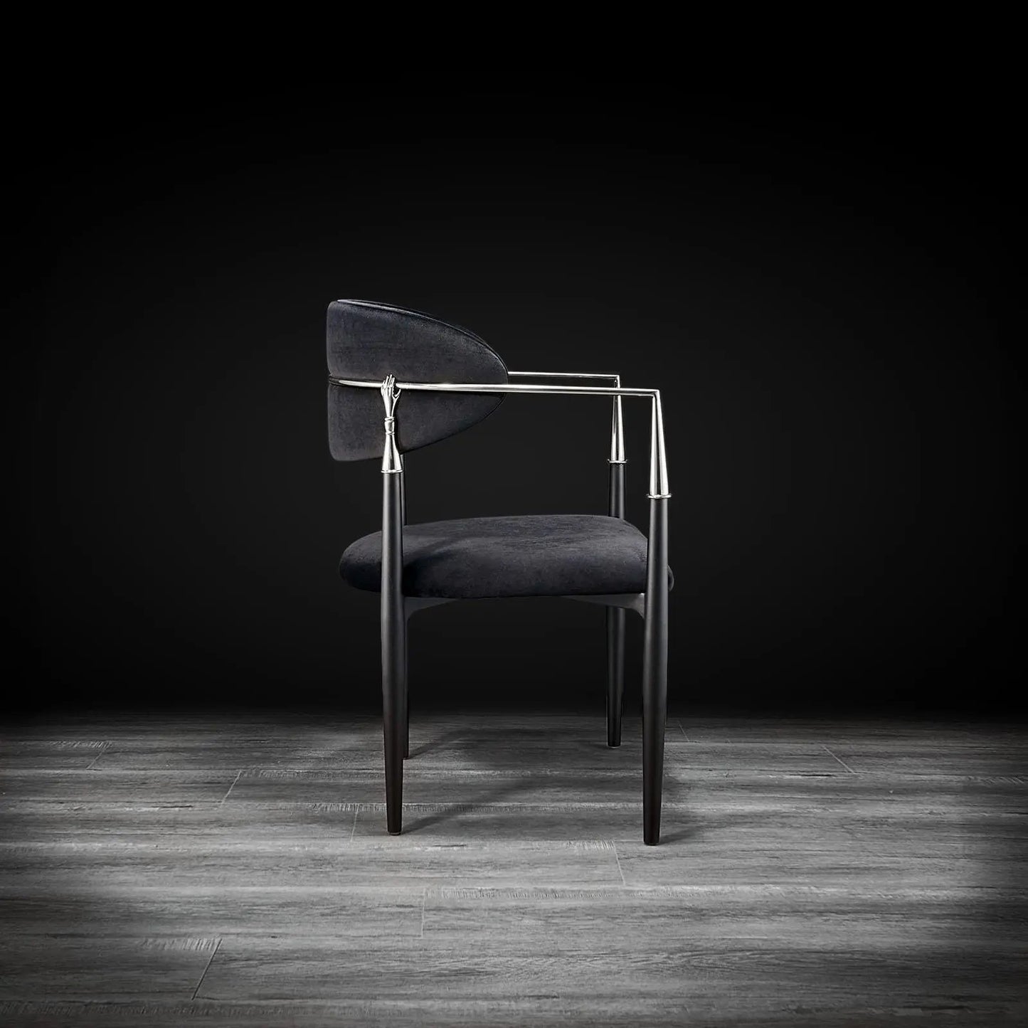 Roubi Elegant Silver Dining Chair