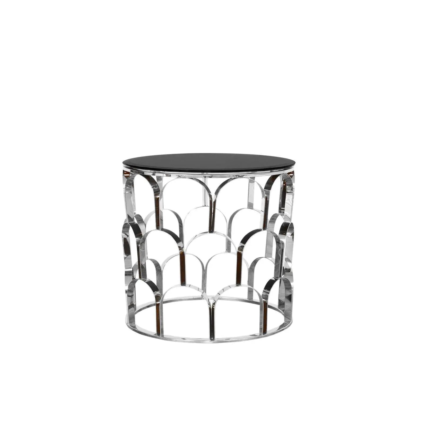 Sequenza Round Silver End Table RG