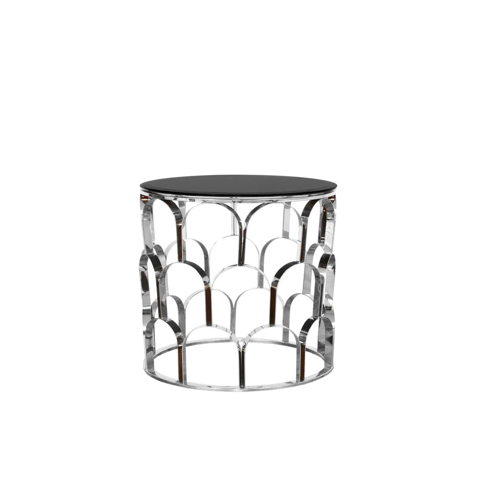 Sequenza Round Silver End Table RG