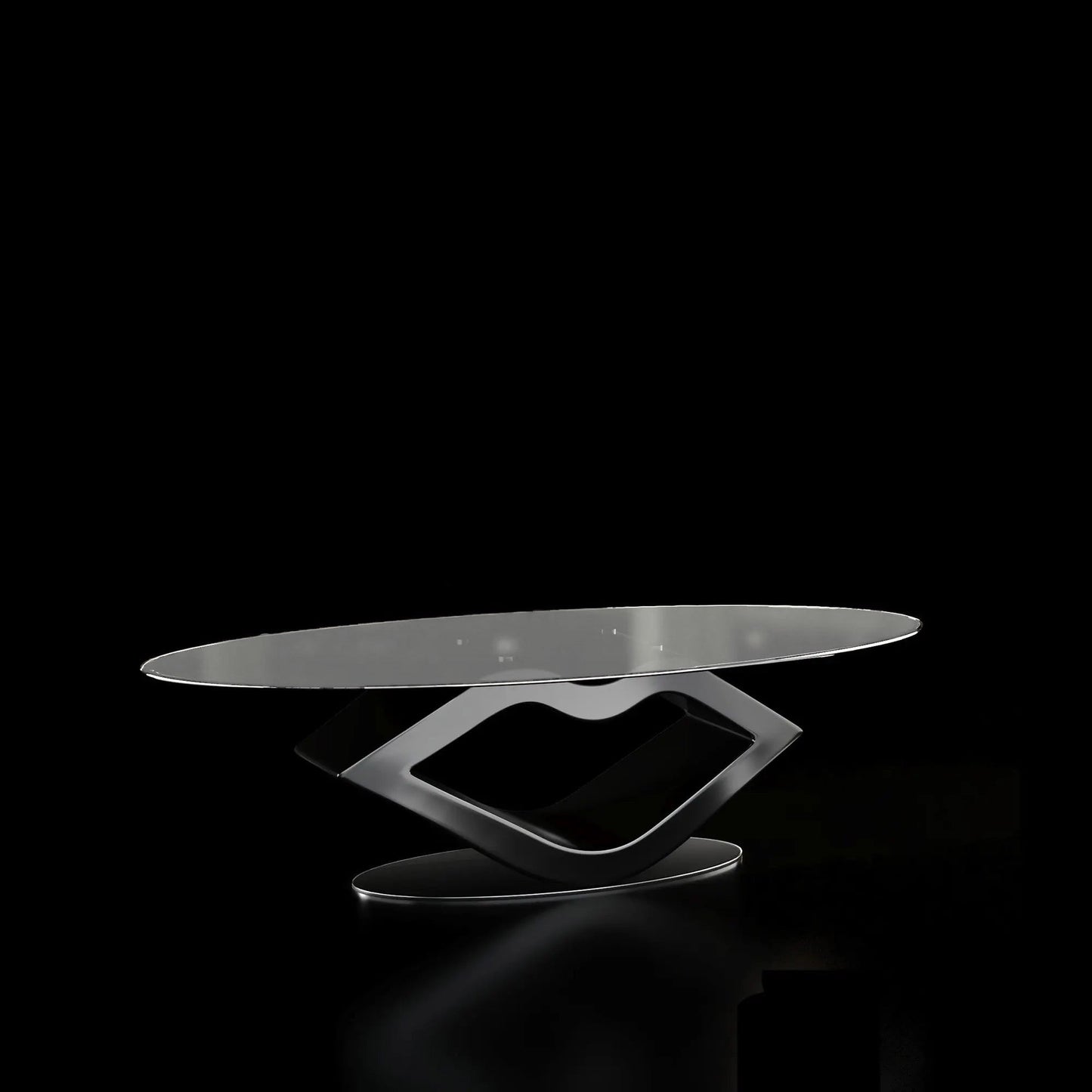 Sharlotte Smoked Glass-Top Coffee Table for Stylish Interiors
