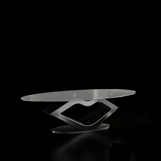 Sharlotte Smoked Glass-Top Coffee Table for Stylish Interiors