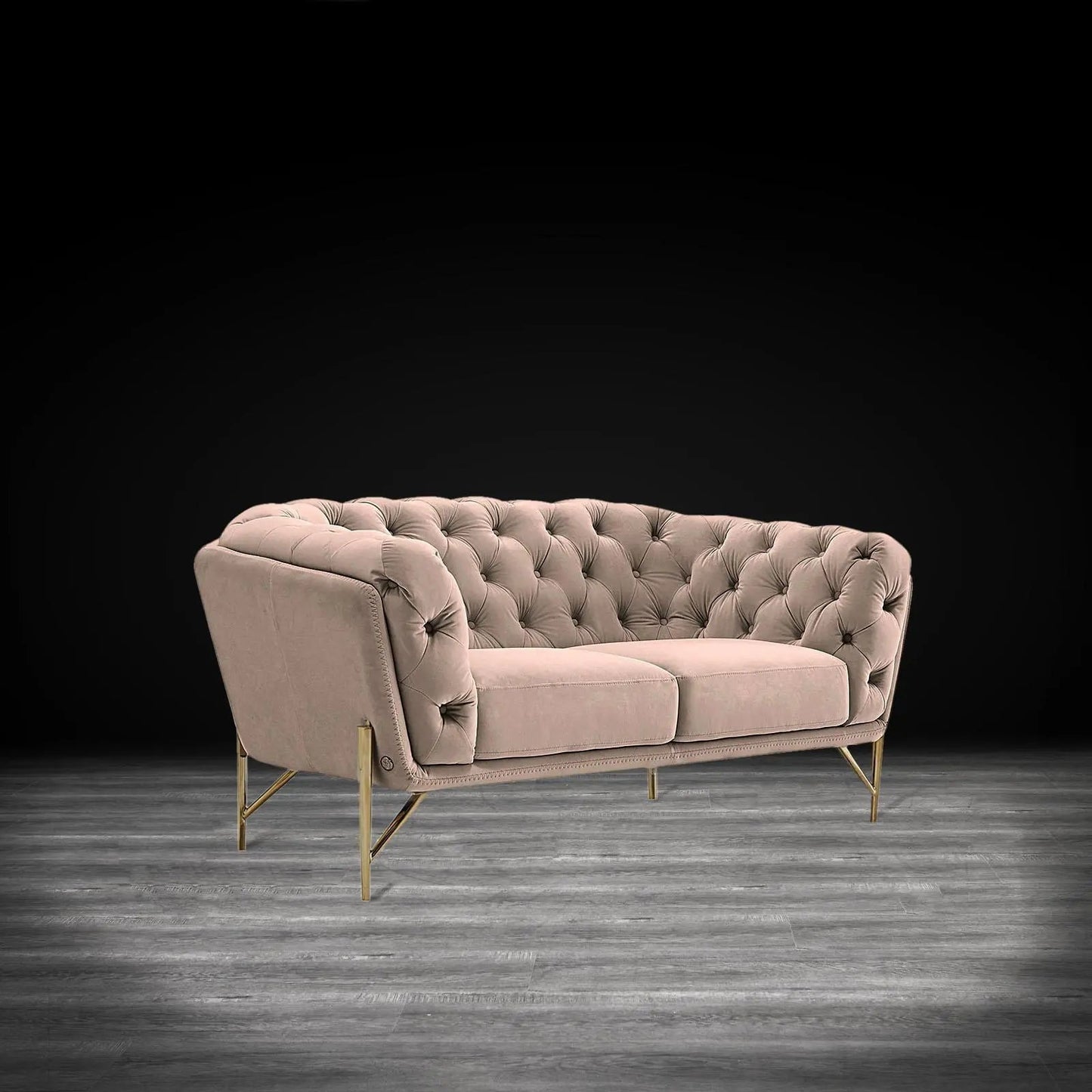 Sofia Gold-Accent Sofa Set – Taupe