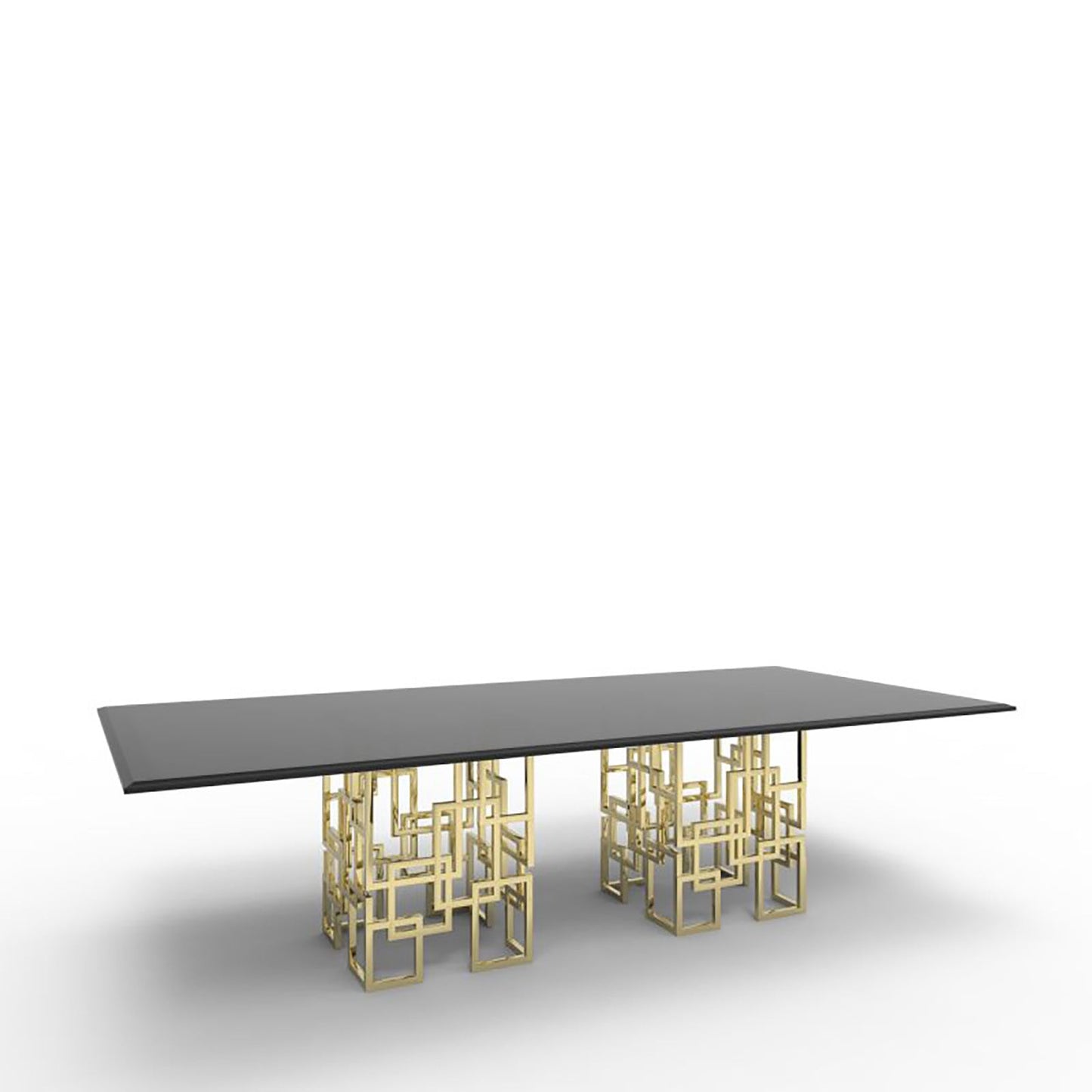 Spectra Rectangular Glass-Top Dining Table
