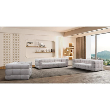 Theo Modern Sofa Set – Light Gray