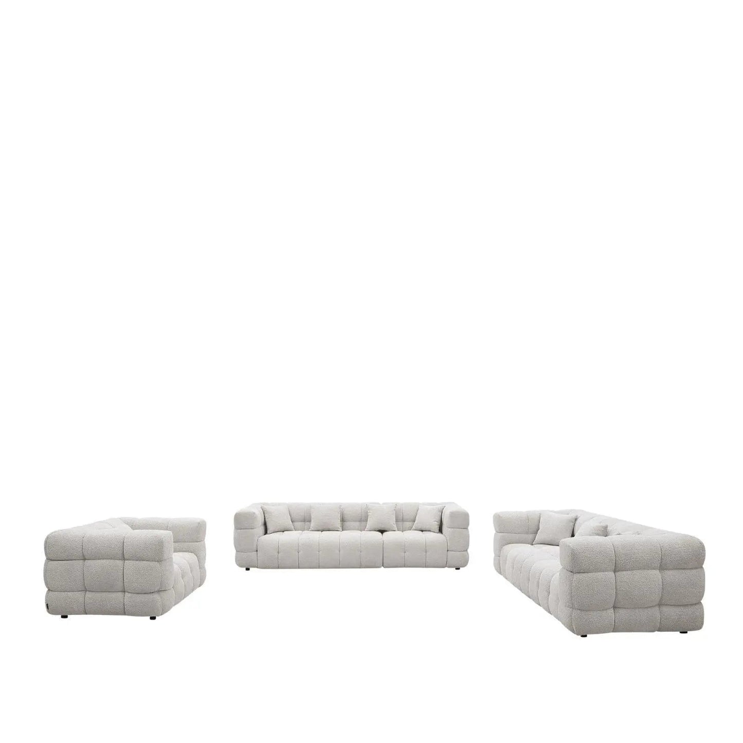 Theo Modern Sofa Set – Light Gray