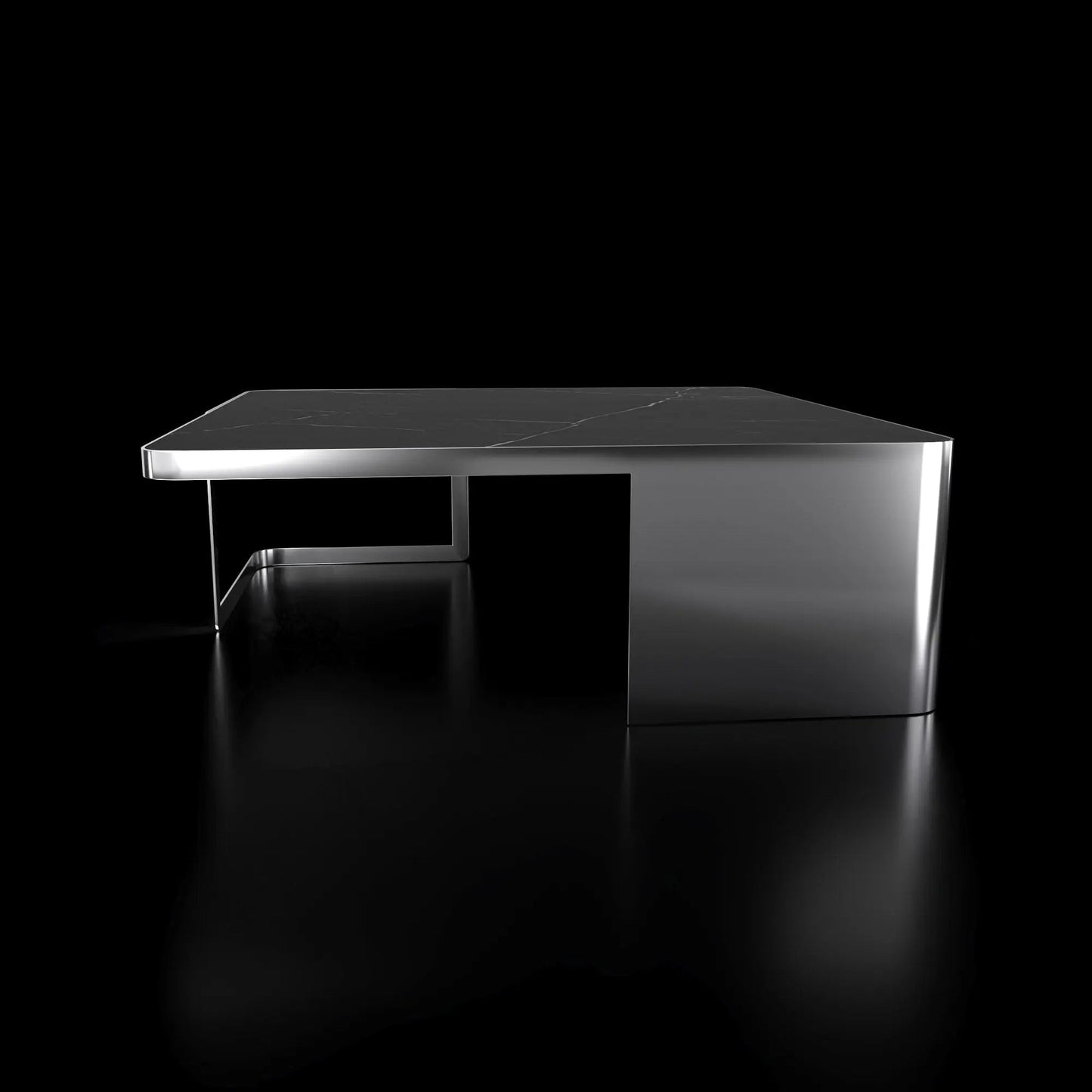 Tullio Smoked Black Square Coffee Table with Sophisticated Look