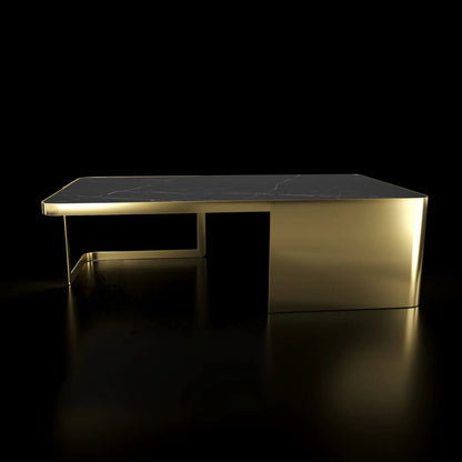 Tullio Titanium Gold Rectangular Coffee Table