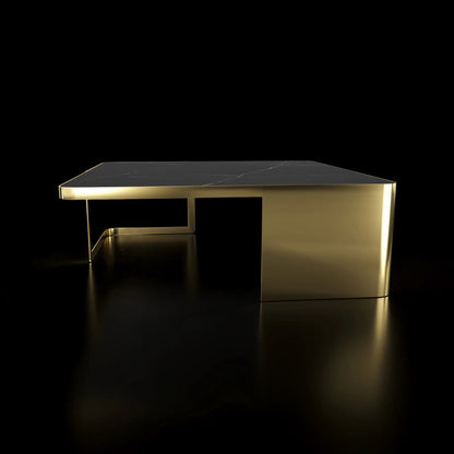 Tullio Titanium Gold Square Coffee Table