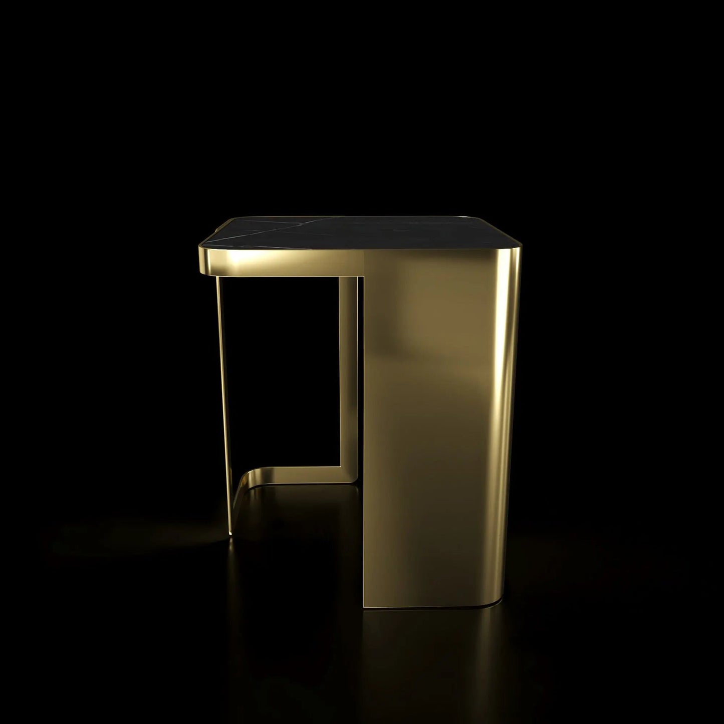 Tullio End Table | Premium Titanium Gold Finish