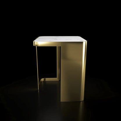 Tullio End Table | Premium Titanium Gold Finish