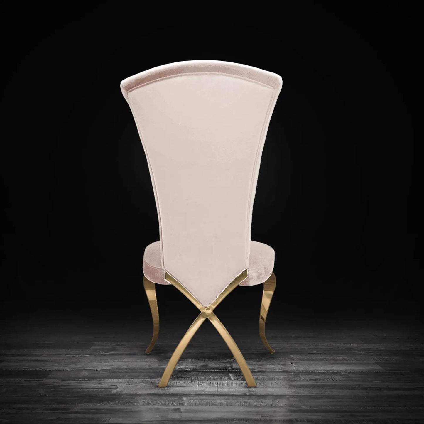 Valentino Titanium Gold Designer Dining Chair