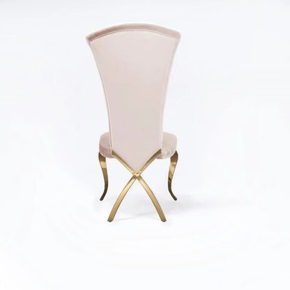 Valentino Titanium Gold Designer Dining Chair