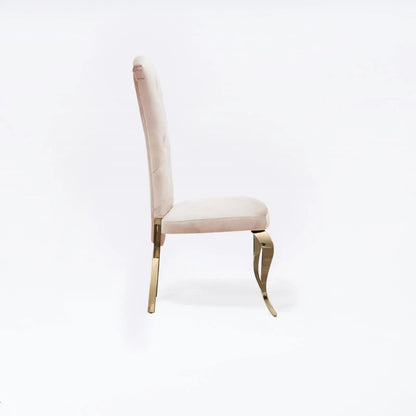 Valentino Titanium Gold Designer Dining Chair