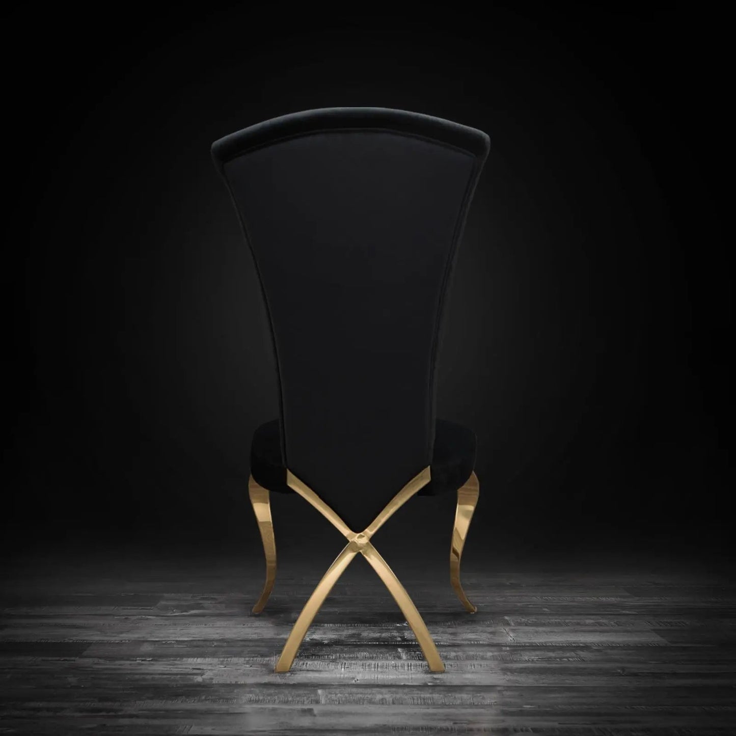 Valentino Titanium Gold Designer Dining Chair