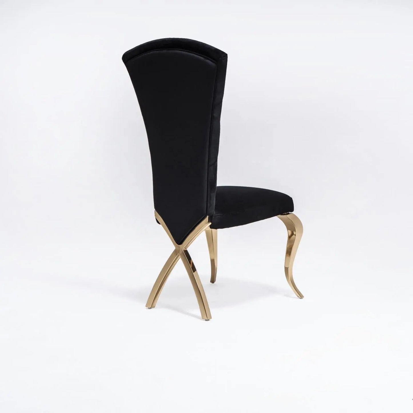 Valentino Titanium Gold Designer Dining Chair