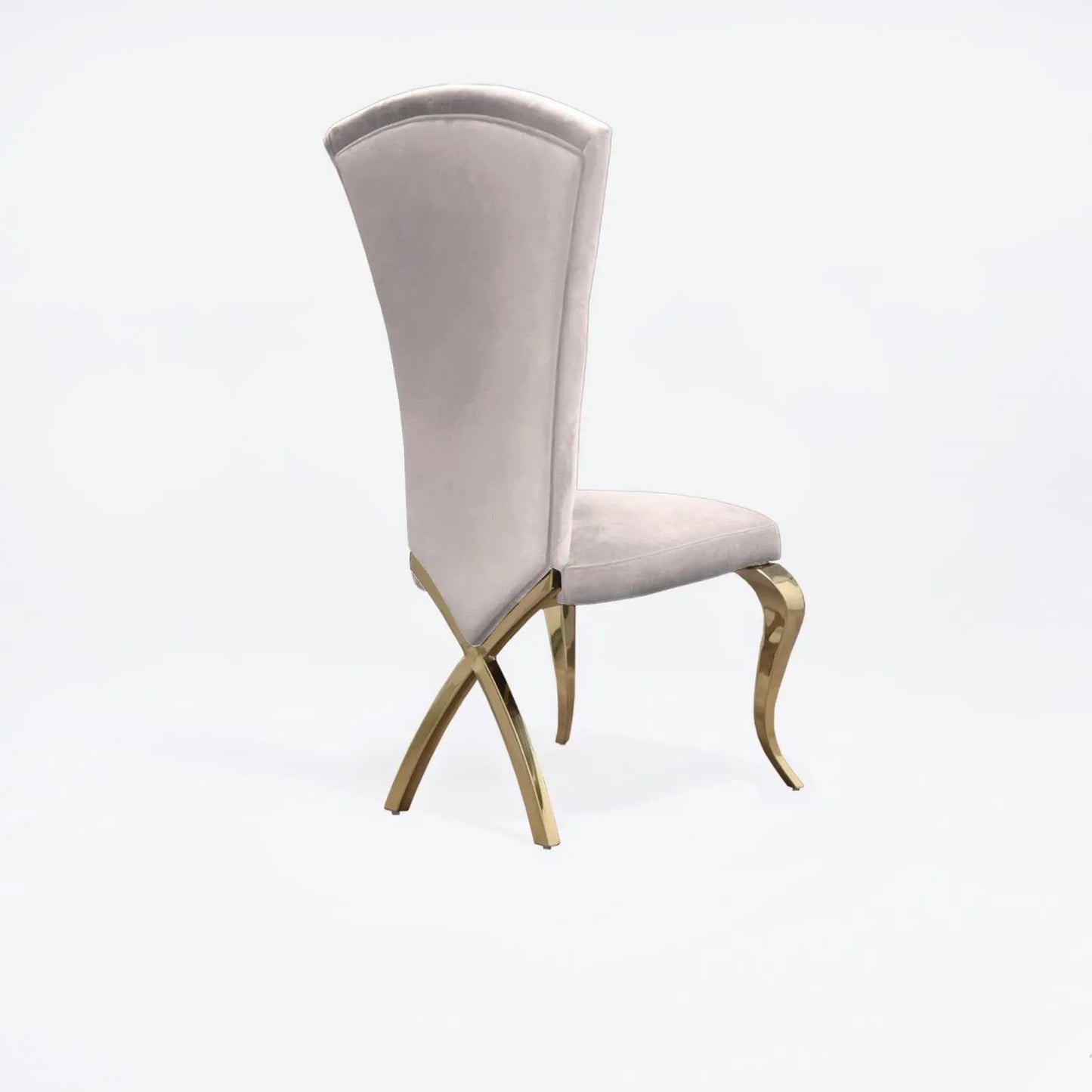Valentino Titanium Gold Designer Dining Chair