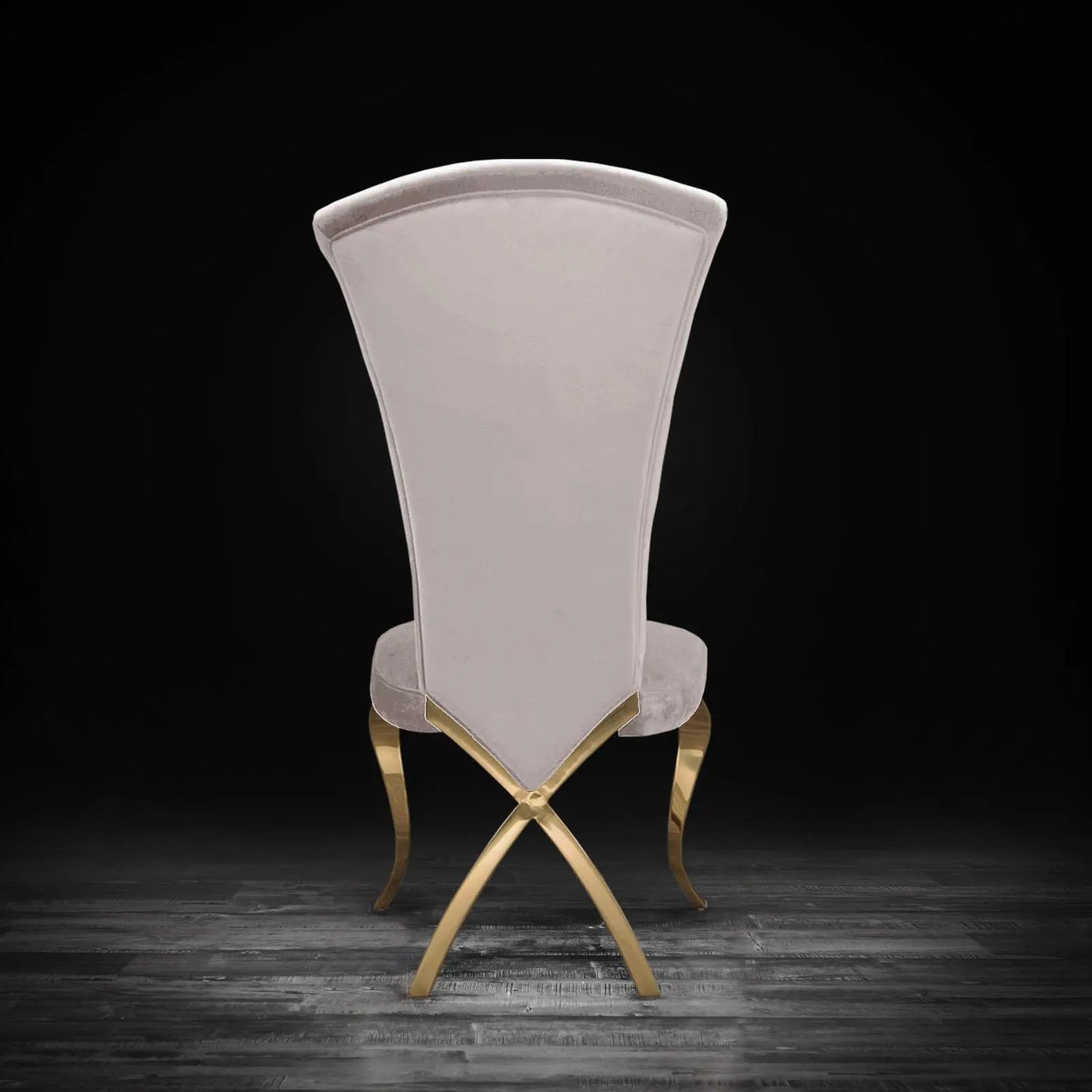 Valentino Titanium Gold Designer Dining Chair