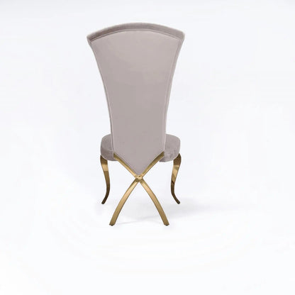 Valentino Titanium Gold Designer Dining Chair