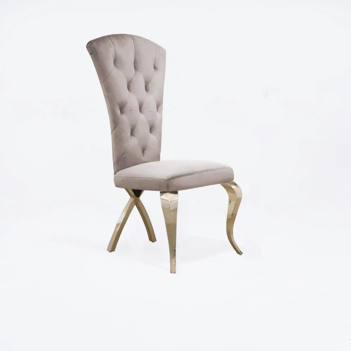 Valentino Titanium Gold Designer Dining Chair