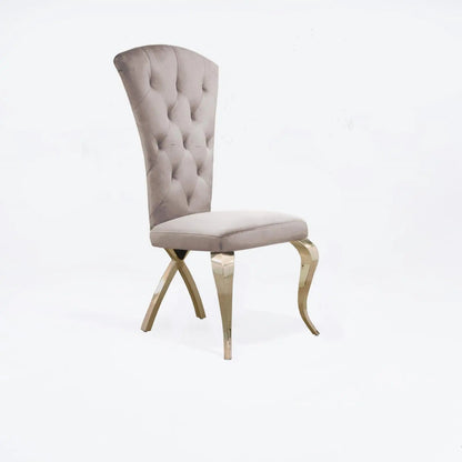 Valentino Titanium Gold Designer Dining Chair