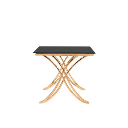 Valora Rose Gold Polished Stainless Steel Base End Table RG