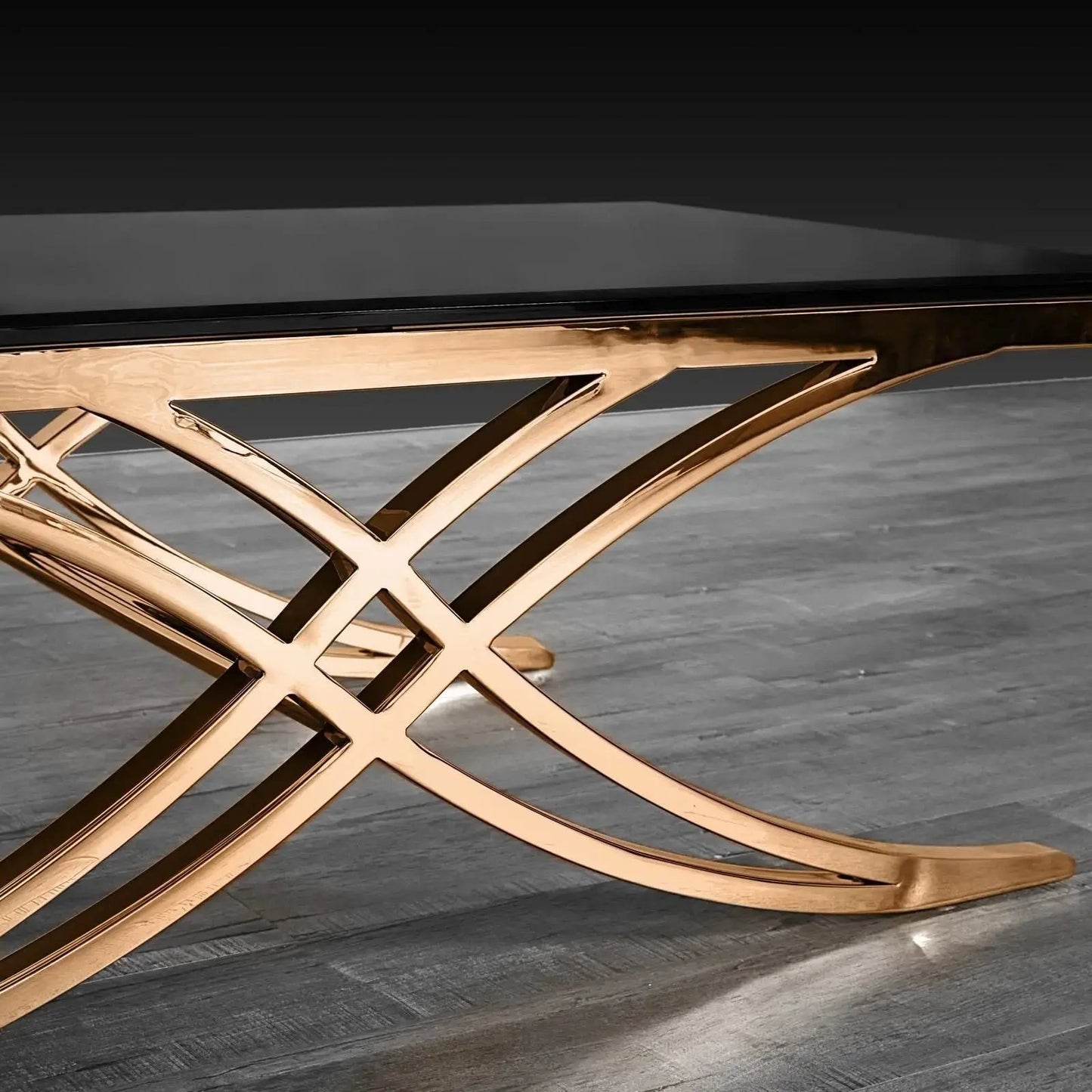 Valora Modern Stainless Steel Rectangular Coffee Table