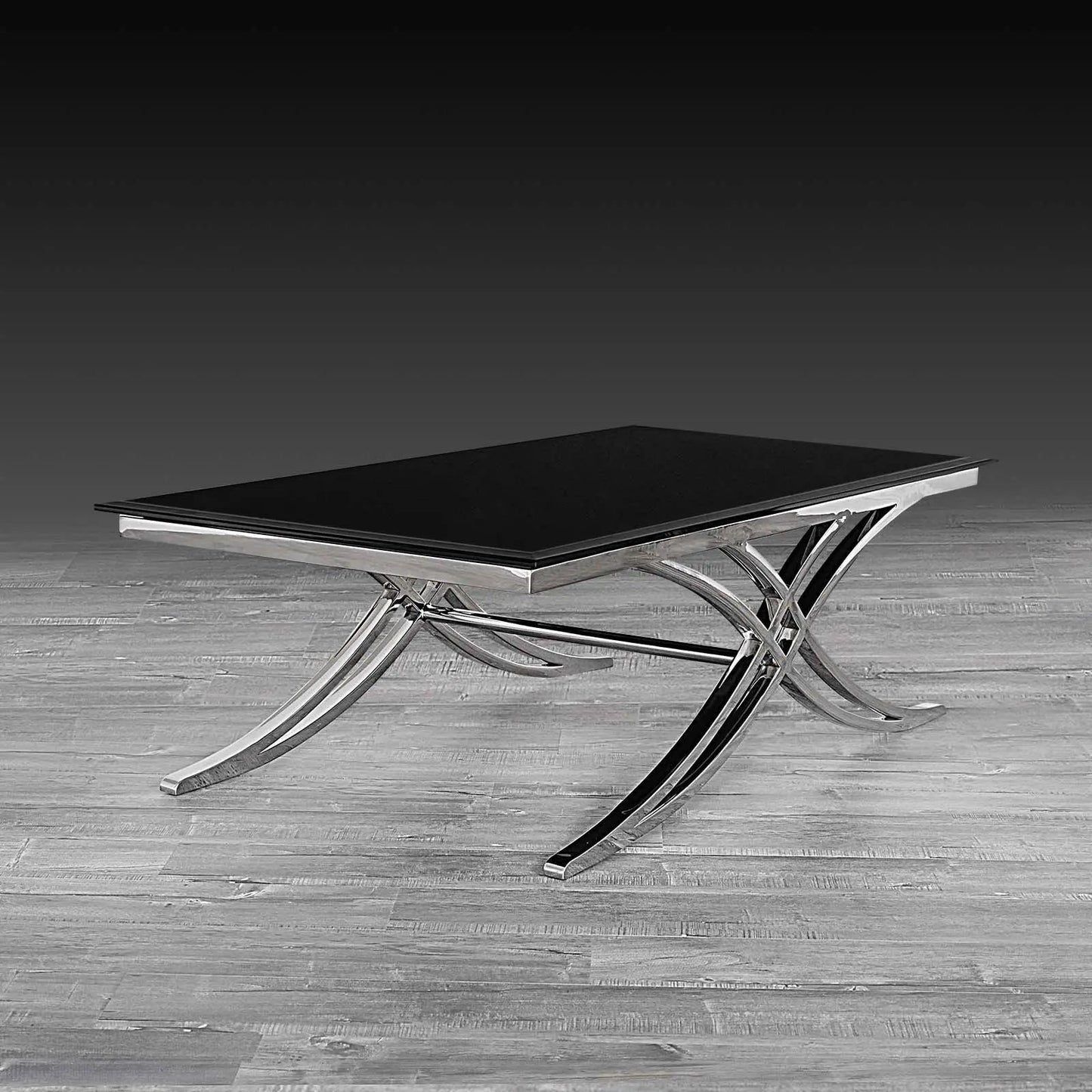 Valora Modern Stainless Steel Rectangular Coffee Table
