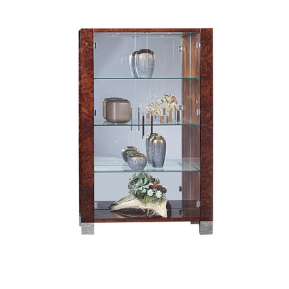 Vanguard Lacquered Curio – Brown Finish