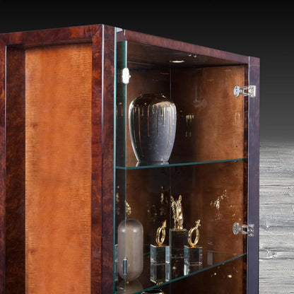 Vanguard Lacquered Curio – Brown Finish