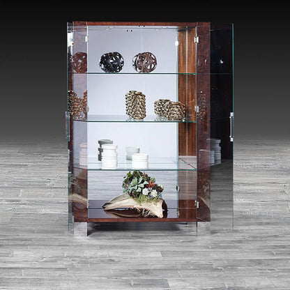Vanguard Lacquered Curio – Brown Finish