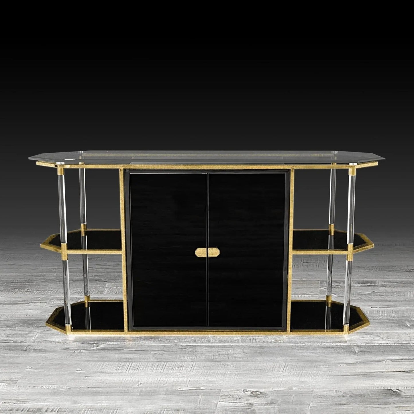 Varossi Buffet in Brushed Titanium Gold