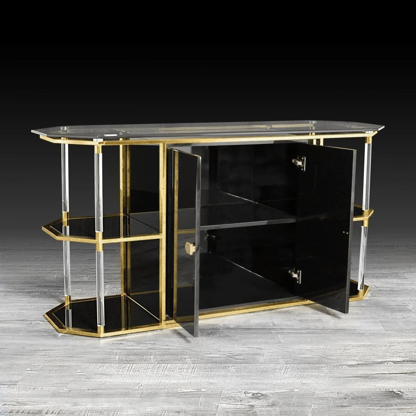 Varossi Buffet in Brushed Titanium Gold