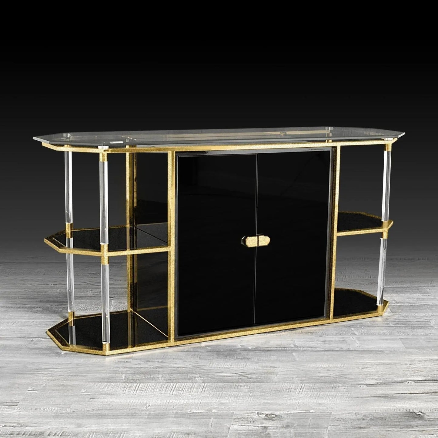Varossi Buffet in Brushed Titanium Gold
