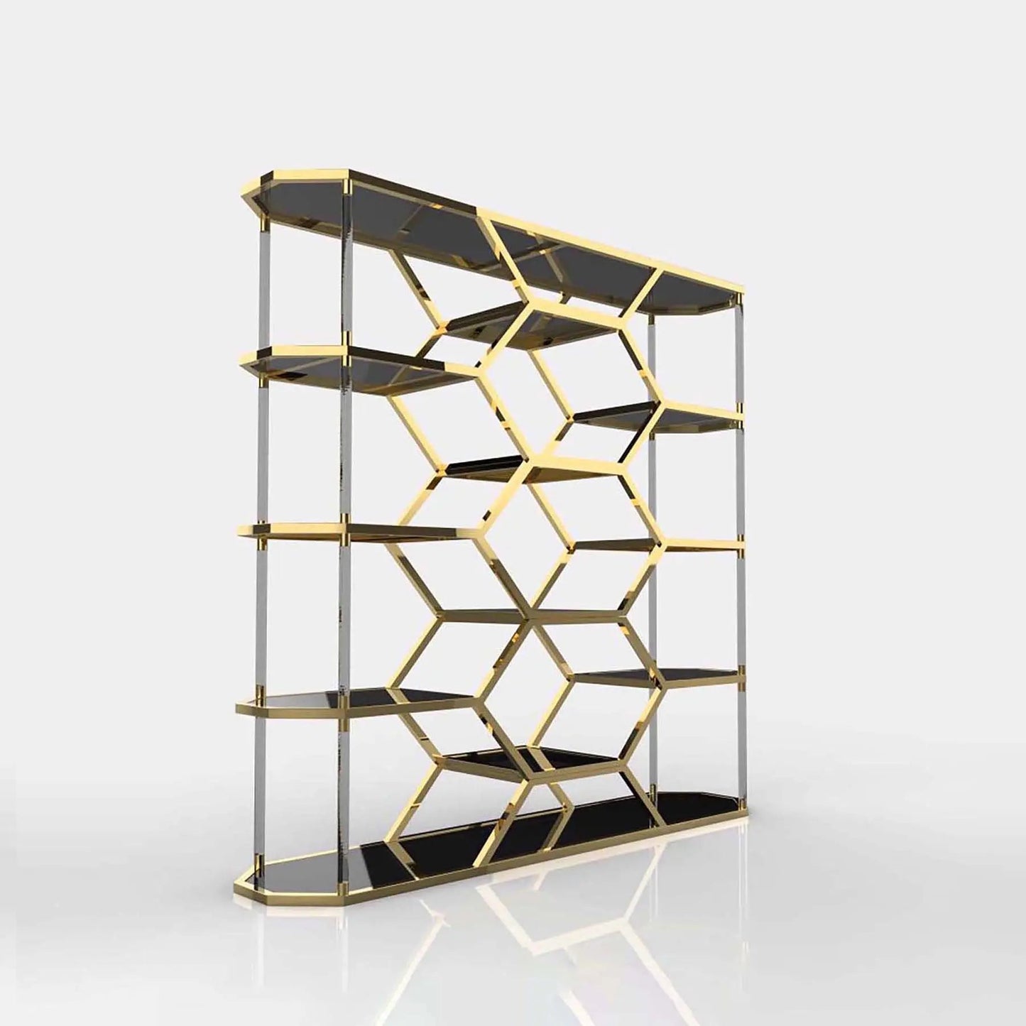 Varossi Hexagon Wall Shelf – Titanium Gold