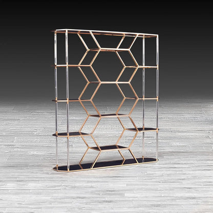 Varossi Modern Hexagon Shelf – Rose Gold