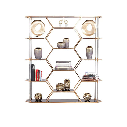 Varossi Modern Hexagon Shelf – Rose Gold