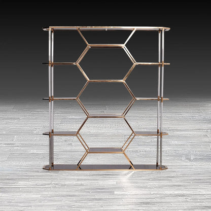 Varossi Modern Hexagon Shelf – Rose Gold