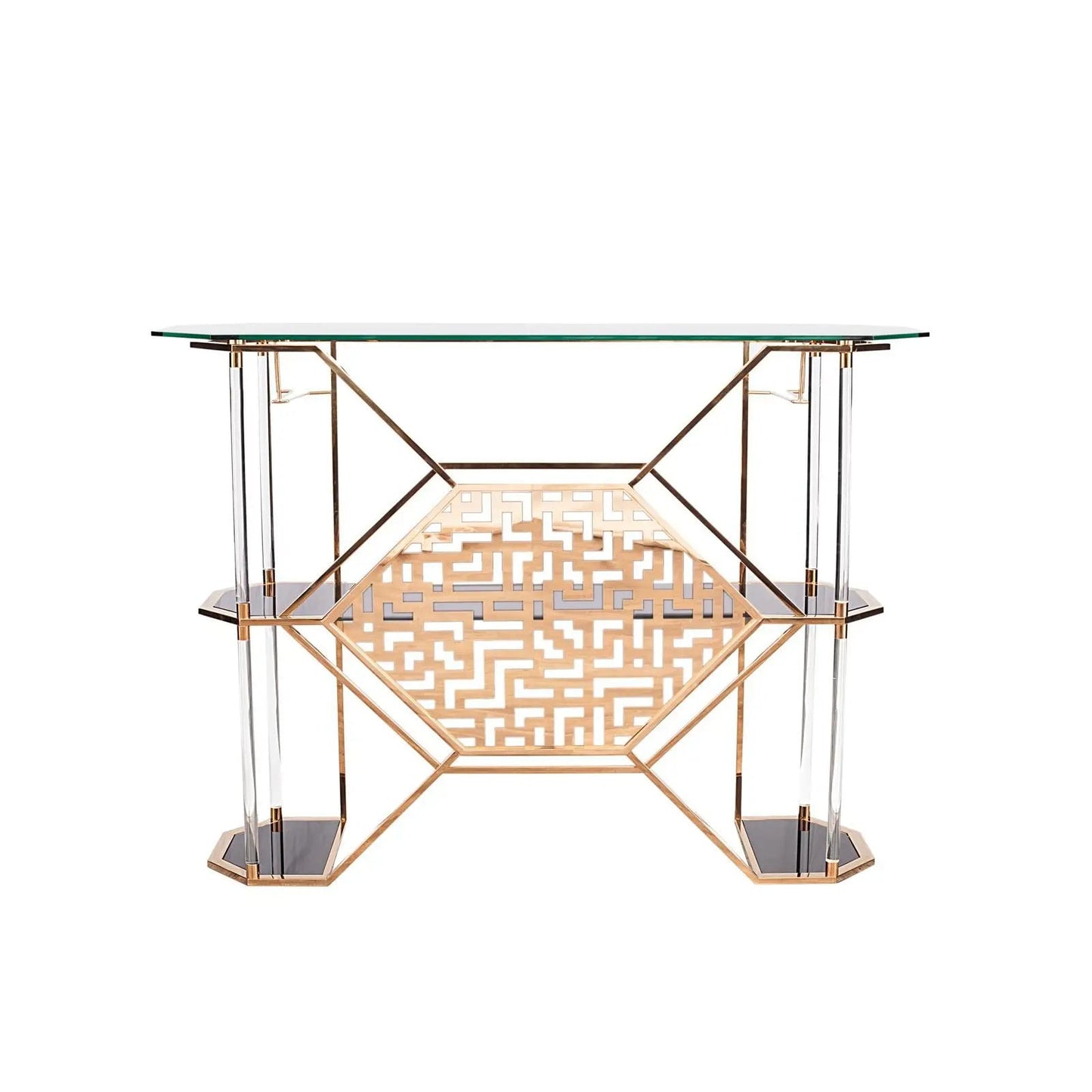 Varossi Bar Table | Rose Gold Frame