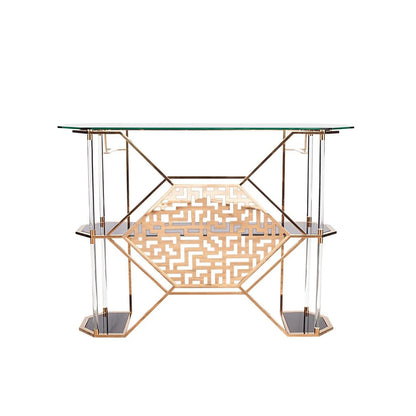 Varossi Bar Table | Rose Gold Frame
