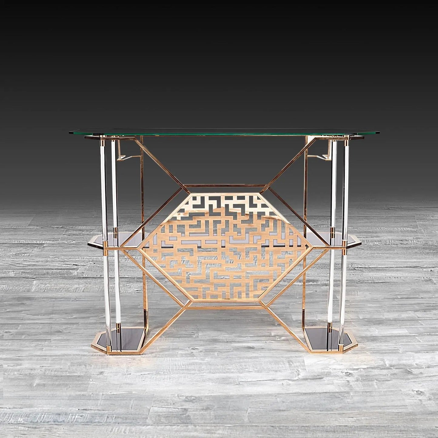 Varossi Bar Table | Rose Gold Frame
