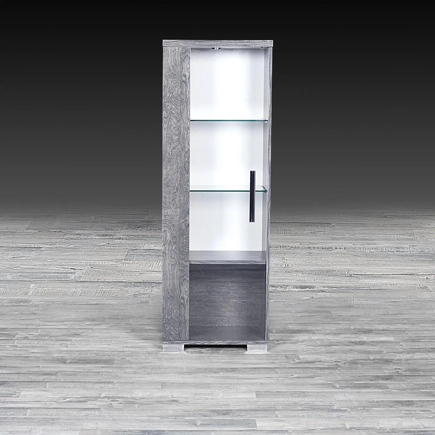 Ventura Single-Door Curio Cabinet | Gray Birch